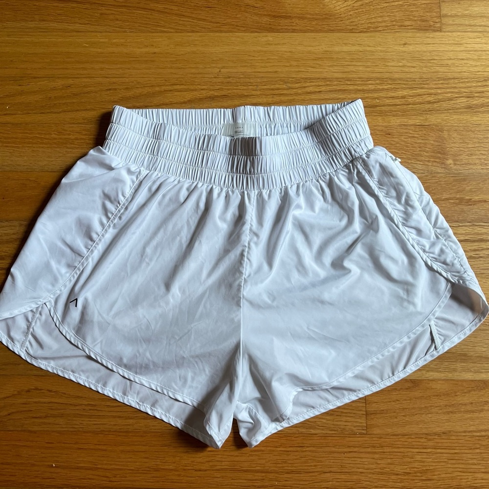 White High Waisted Acta Athletic Shorts